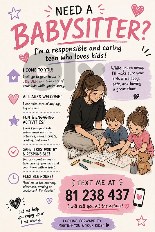 In need of a babysitter? CONTACT ME