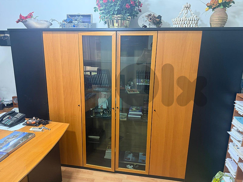 Large Executive 4-Door Office Storage Unit & Display Cabinet