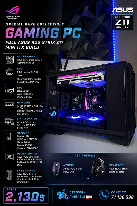 A premium, rare ROG  built for gamers who want performance