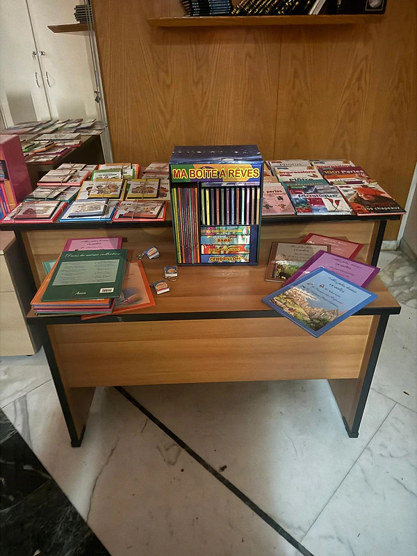 Pair of Two-Tier Wooden Office Desks / Display Tables