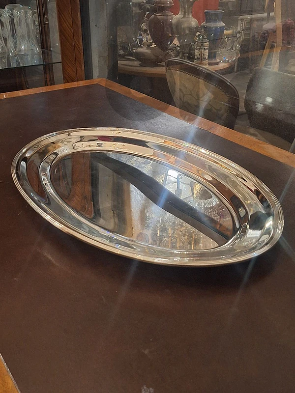 large silverplated habis fishbowl