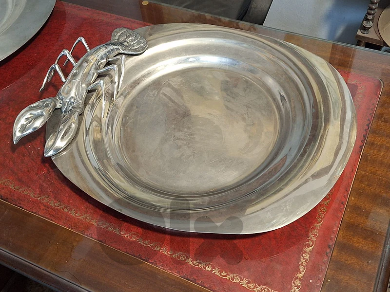 large lobster tray silverplated