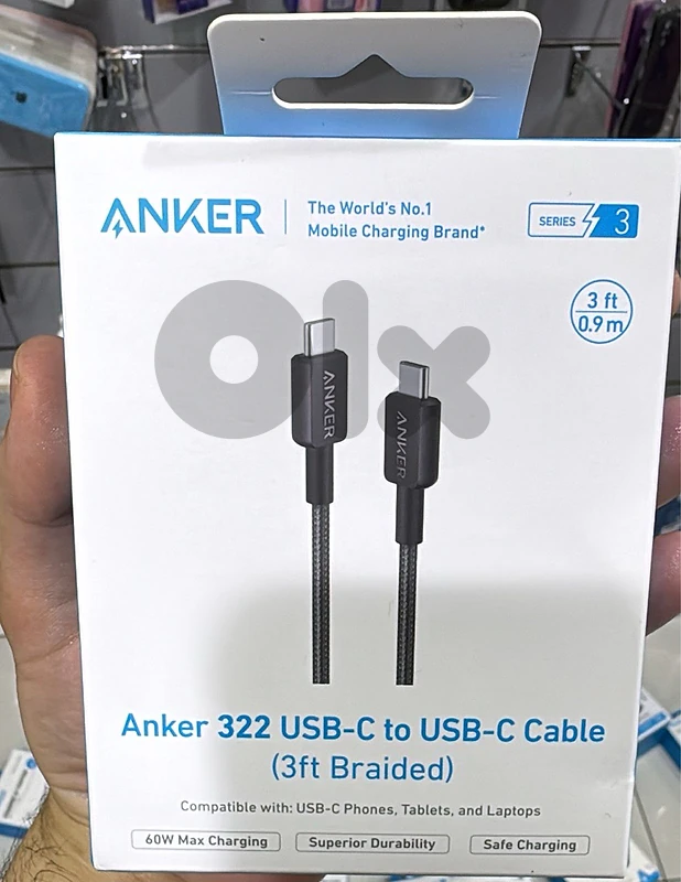 Anker 322 Usb-c To Usb-c Cable 3ft black  (Braided)