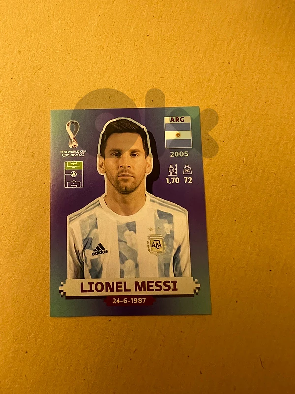 Messi Panini World Cup 2022- Blue Sticker #ARG20