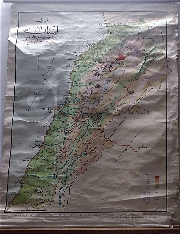 vintage lebanon map 72