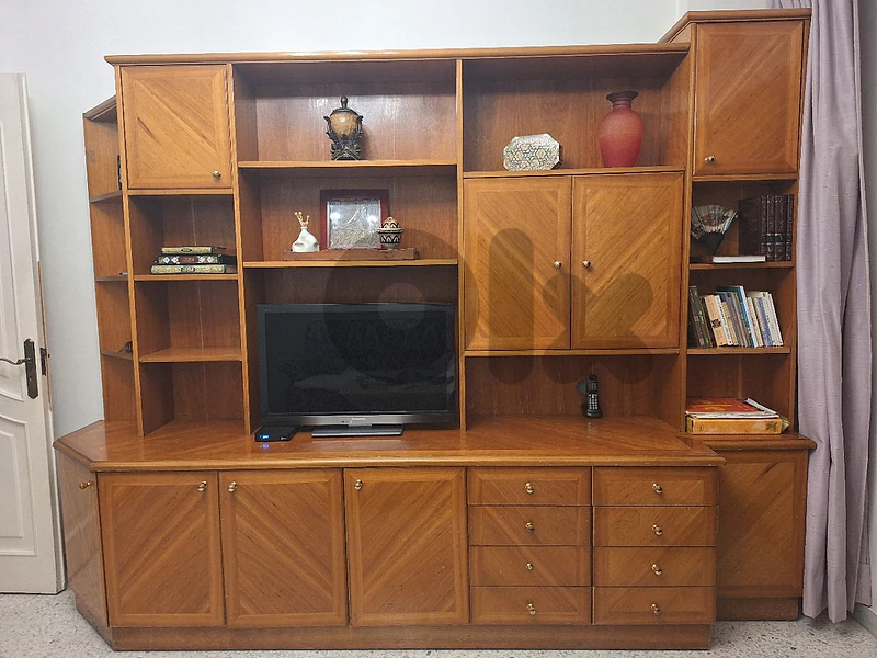 TV & Storage Unit with Bookshelves