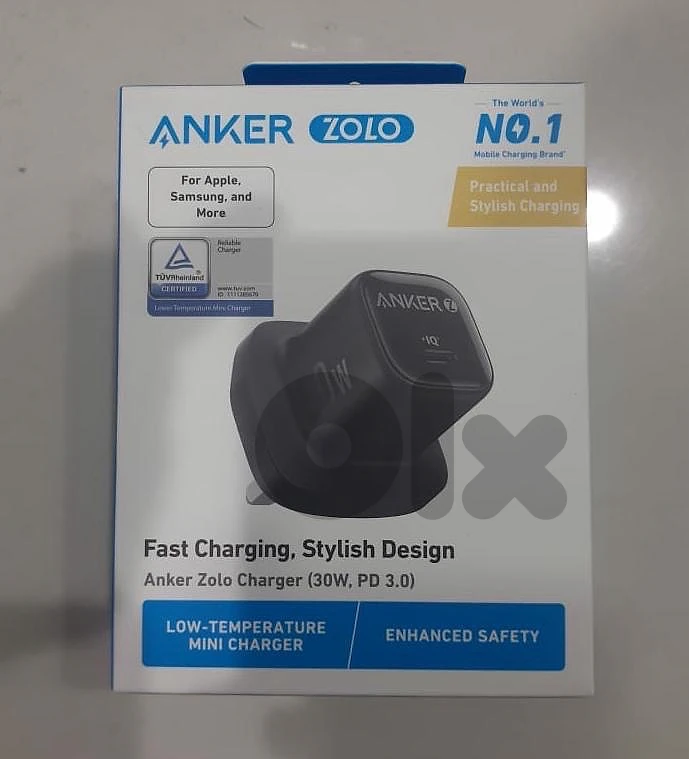 Anker Zolo Charger (30w,pd3.0) 3 pin black