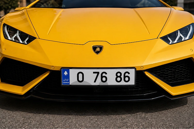 Plate Number O 76 86