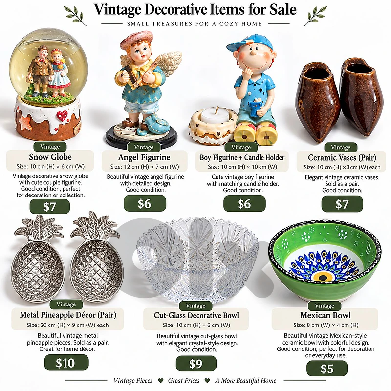 Vintage decorative items for your house