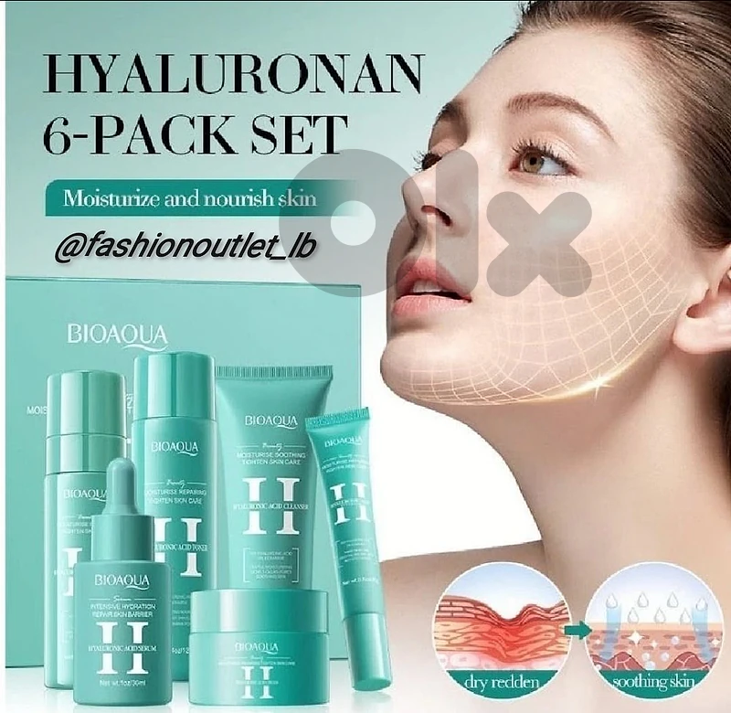 BIOAQUA HYALURONIC ACID 6-PIECE SKINCARE SET