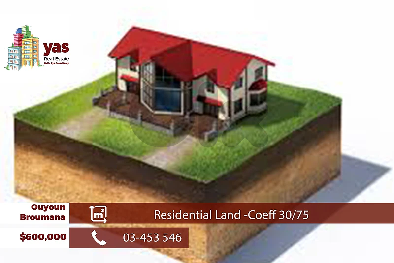 Broumana 800m2 | Residential Land | Coeff 30/75 | Catch | TCH