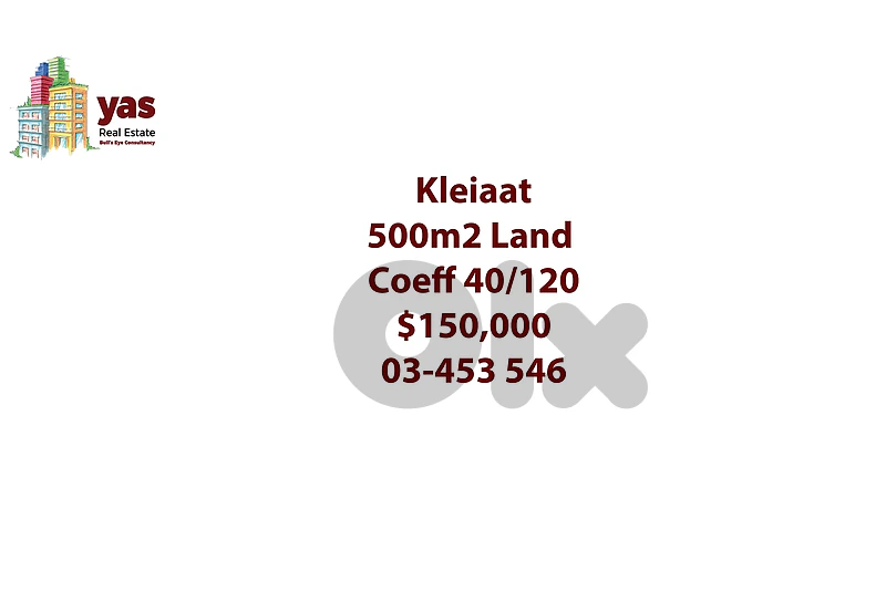 Kleiaat 500m2 | Land | Coeff 40/120 | Indeal Investment | WA