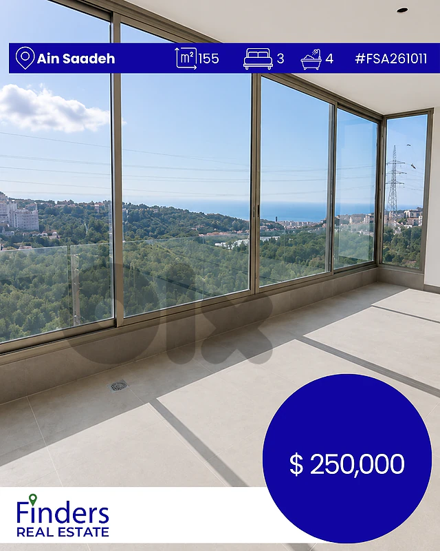 Apartment for sale in Ain Saadeh! شقة للبيع في عين سعادة!