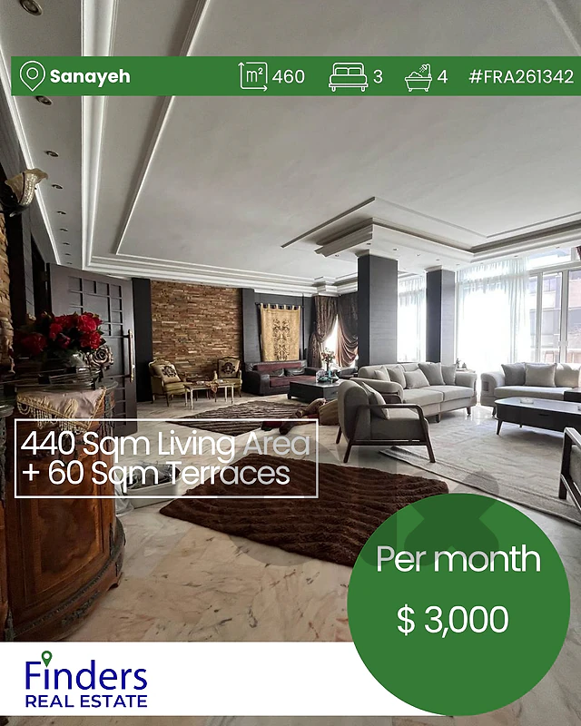 Apartment for rent in Sanayeh! شقة للإيجار في الصنائع!