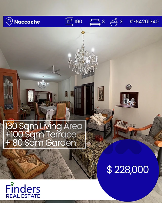Apartment for sale in Naccache! شقة للبيع في النقاش!