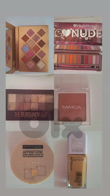 Makeup kit eyeshadow foundation highlighter lashes powder
