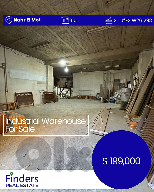 Industrial Warehouse for sale in Nahr El Mot!