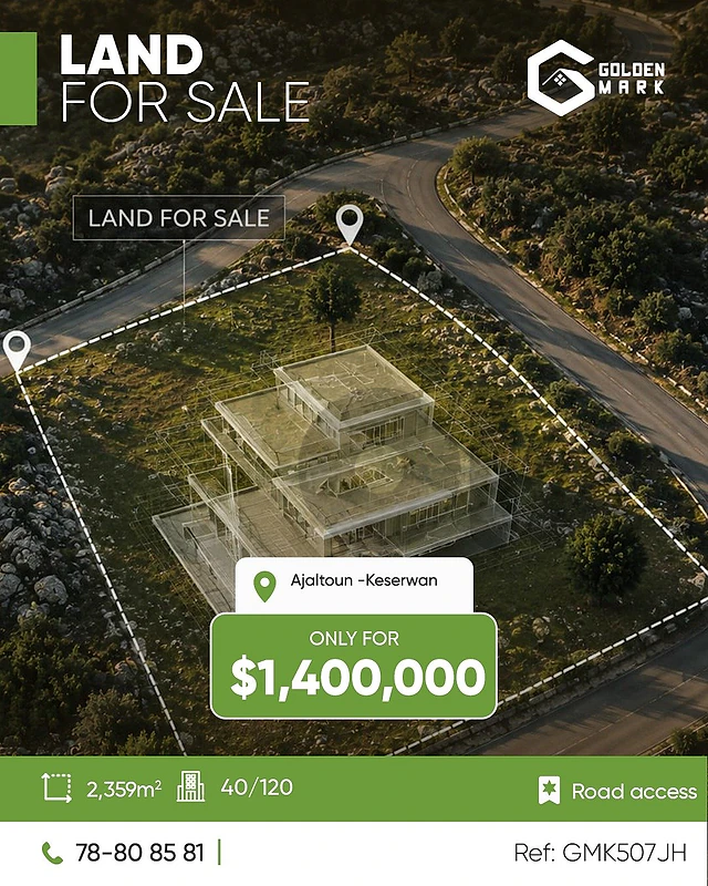 GMK507JH - Land For Sale In Ajaltoun  - أرض للبيع في عجلتون