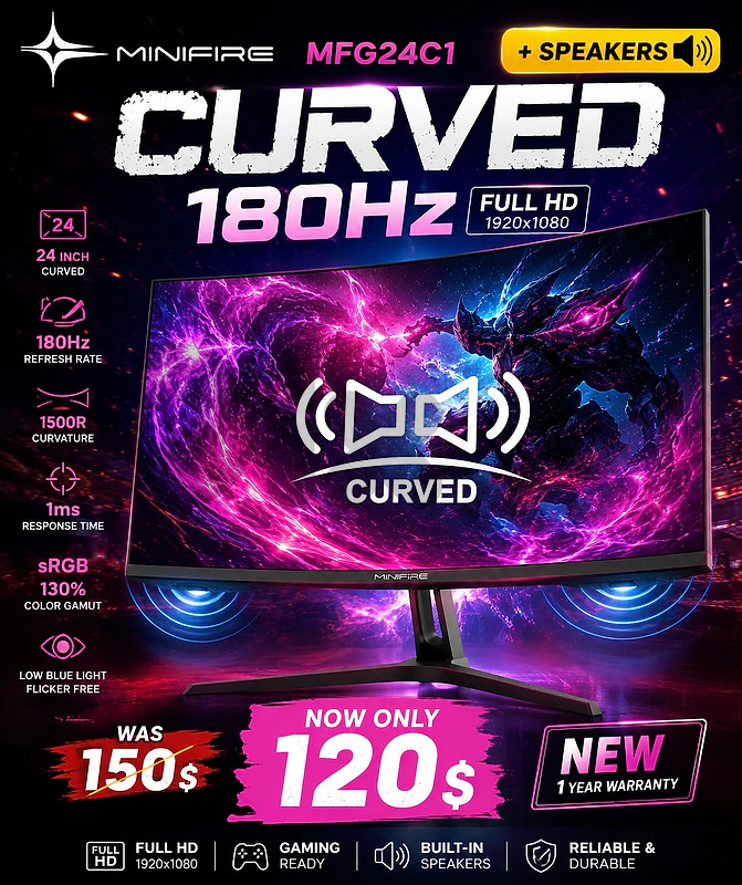 MFG24C1 CURVED 180hz Multimedia Screen