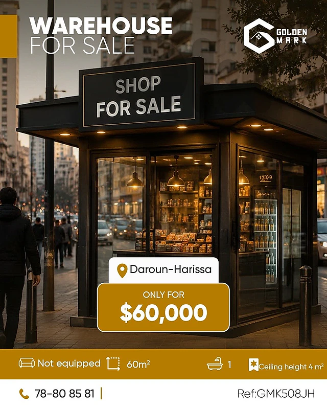 GMK508JH - Warehouse For Sale in Daroun - مستودع للبيع في درعون