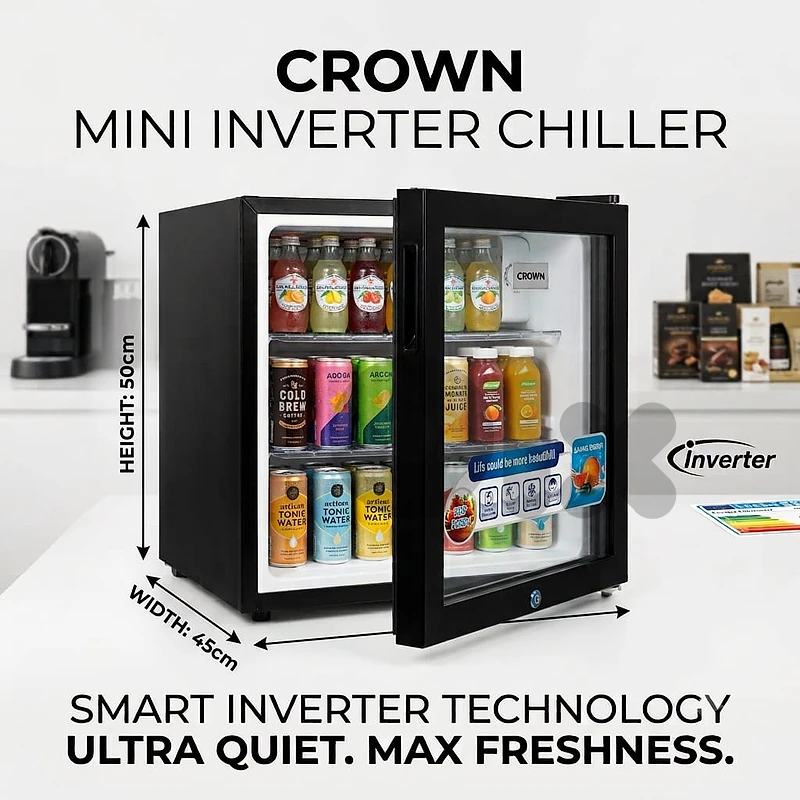 mini showcase fridge CROWN براد