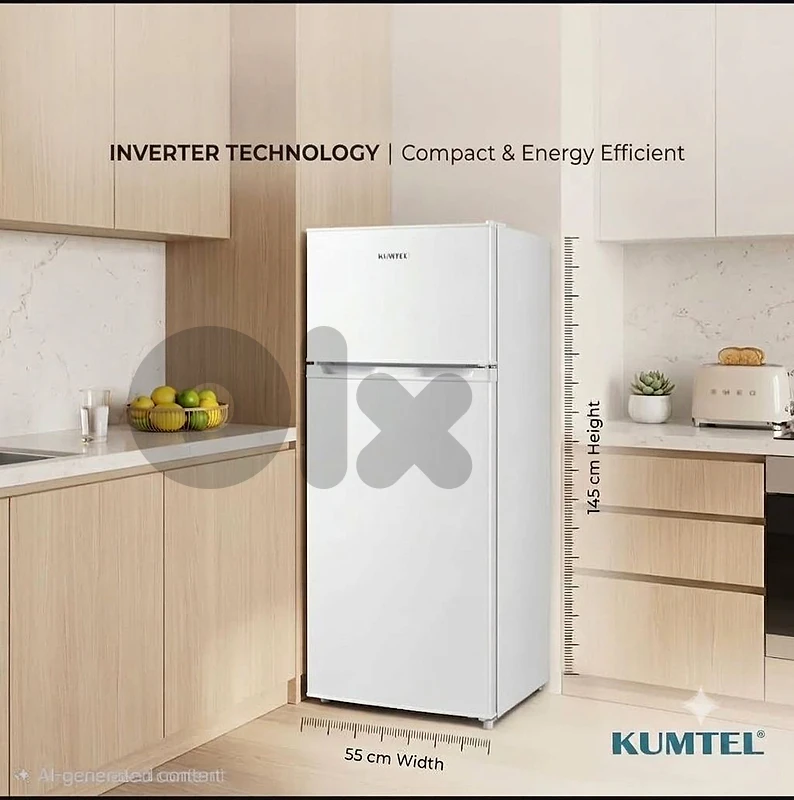 refrigerator inverter 145x55cm KUMTEL turkey براد