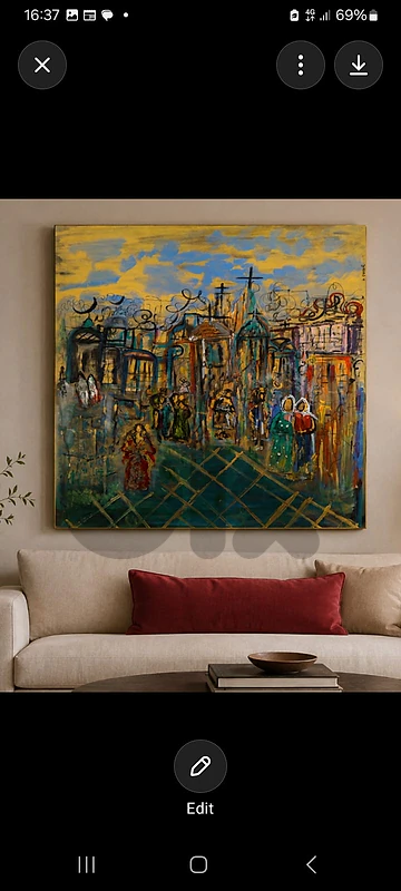 رسم زيتي على القماش