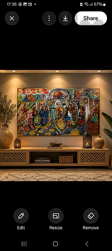 رسم زيني على القماش