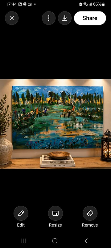 رسم زيتي هلى القماش