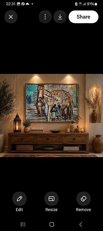 رسم زيتي على القماش