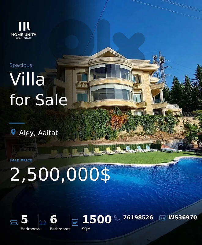 Luxury Villa for Sale in Aley – Aaitat