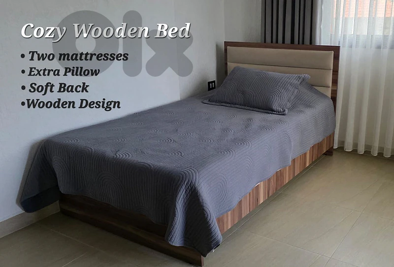 Cozy Wooden Bed