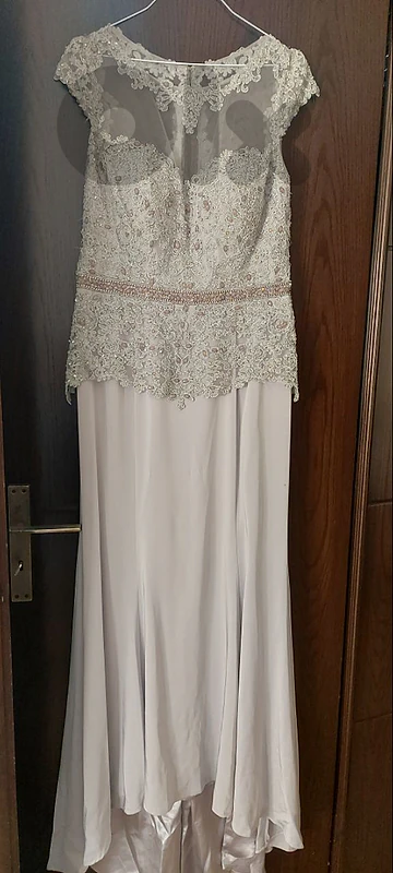 silver long dress