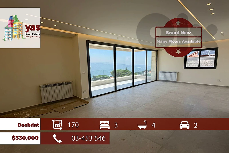 Broumana 170m2 | Many Floors | Brand New | Astonishing View | TCH