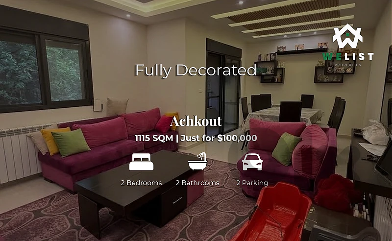 115sqm Apartment for sale in Achkout, Kesserwan  REF: NW25MSA115105