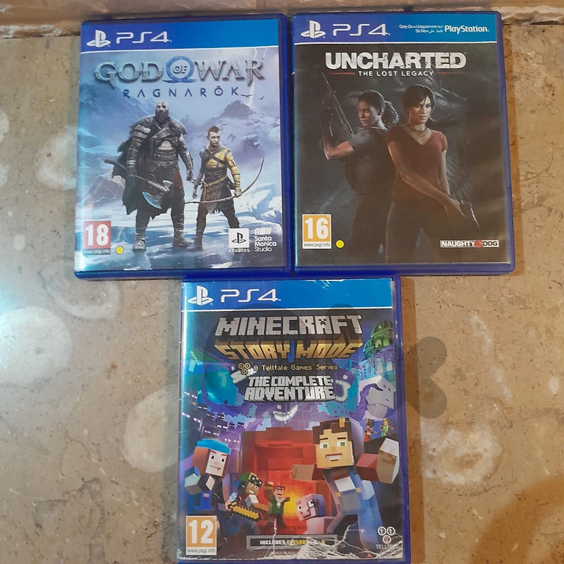 uncharted minecraft god of war ragnrok ps4