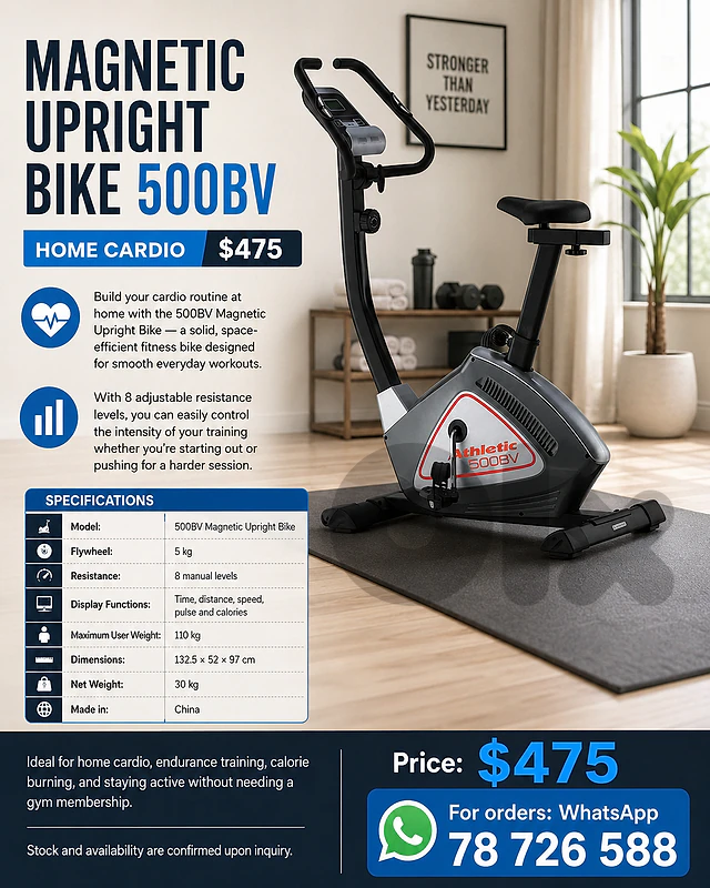 MAGNETIC UPRIGHT BIKE 500BV | HOME CARDIO | $475