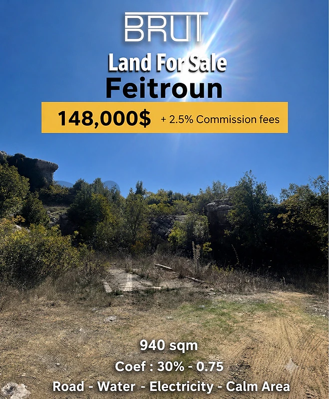 940 sqm Land for sale in Faitroun 1 mn to main road! 940 sqm Land for sale in Faitroun 1 mn to main road!