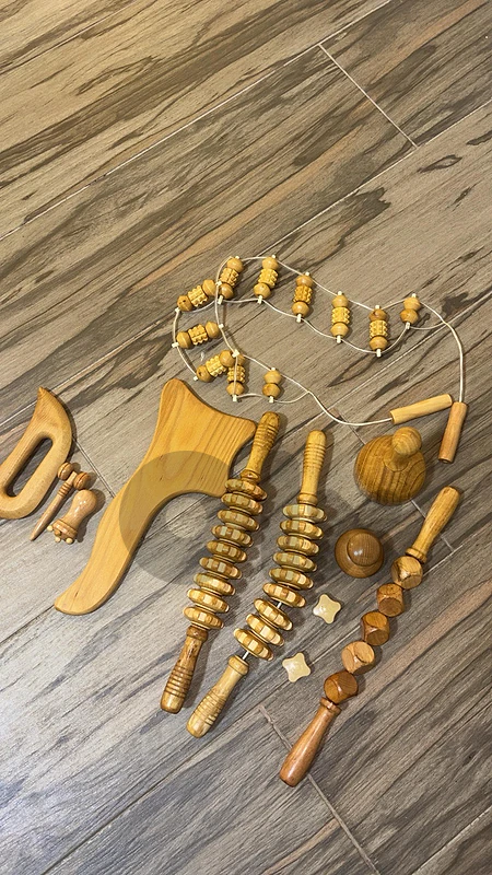 Professional Wooden Maderotherapy Body Contouring Tool Kit