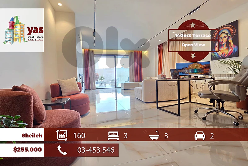 Sheileh 160m2 | 140m2 Terrace | Open View | Quiet Street | TO
