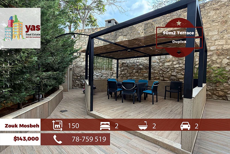 Zouk Mosbeh 150m2 | 90m2 Terrace | Prime Location | Duplex | EH/EL