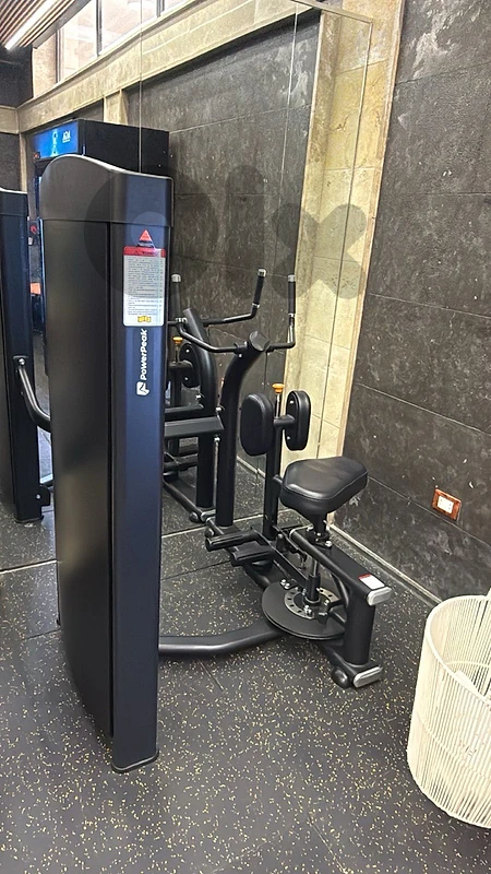 back row machine + abs machine