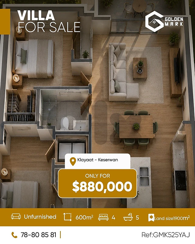 GMK525YAJ - Villa For Sale  In Klayaat  - فيلا للبيع في القليعات