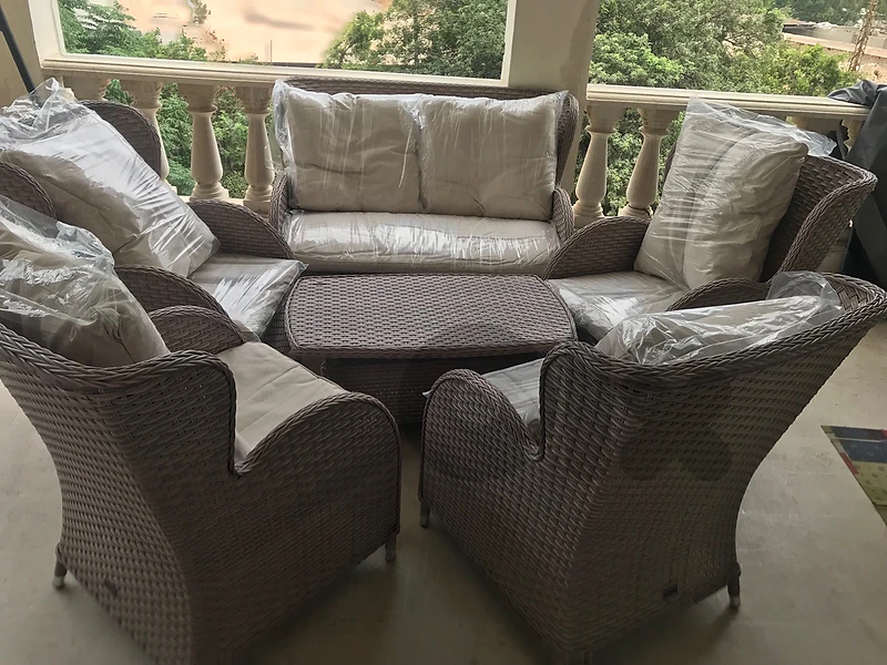 luxury outdoor aluminium rattan set