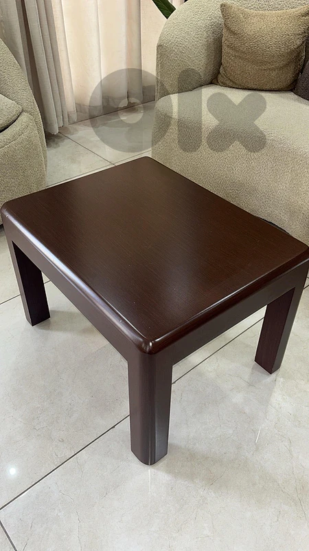 Solid Dark Wood Square Coffee Table / Side Table