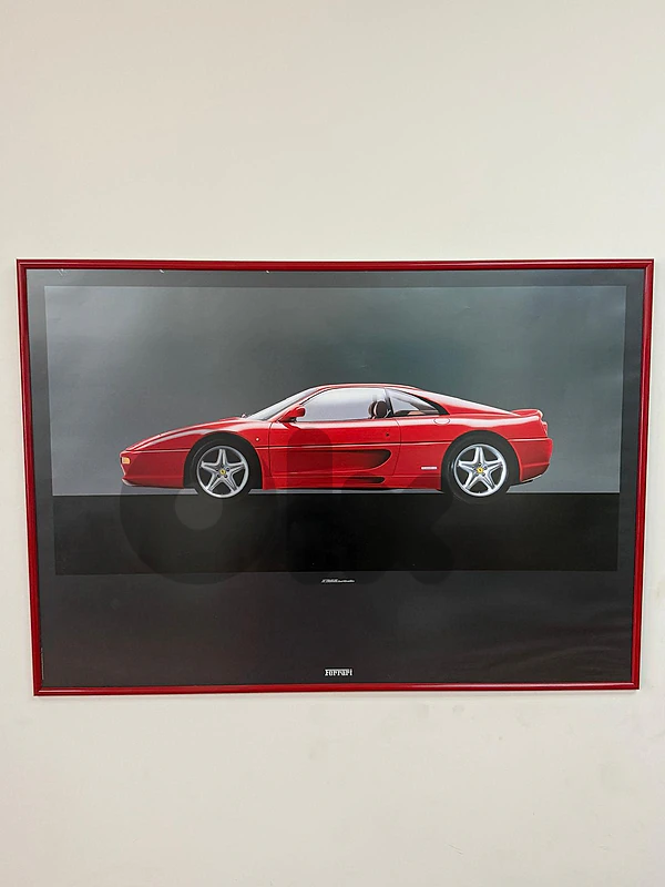 Vintage Ferrari F355 Profile Framed Poster