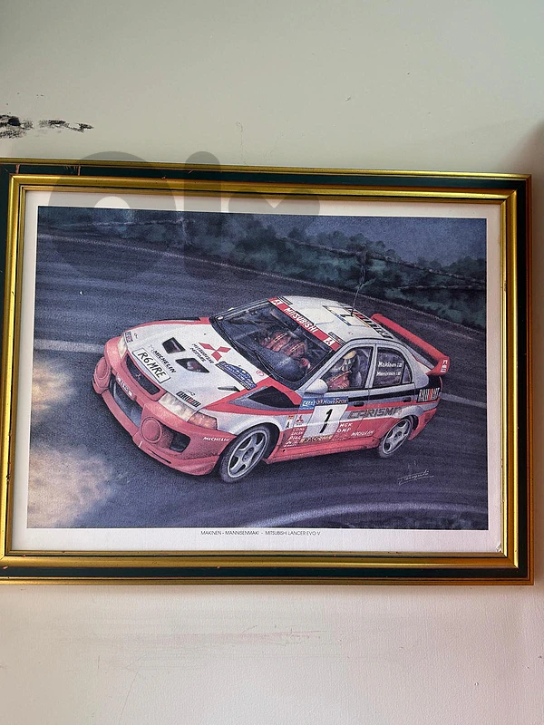 Tommi Mäkinen Mitsubishi Lancer Evo V Rally Art Print
