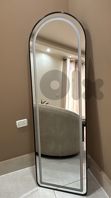 Modern Arched LED Full-Length Standing Mirror