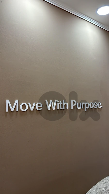 Custom 3D Acrylic Wall Lettering Quote ("Move With Purpose.")