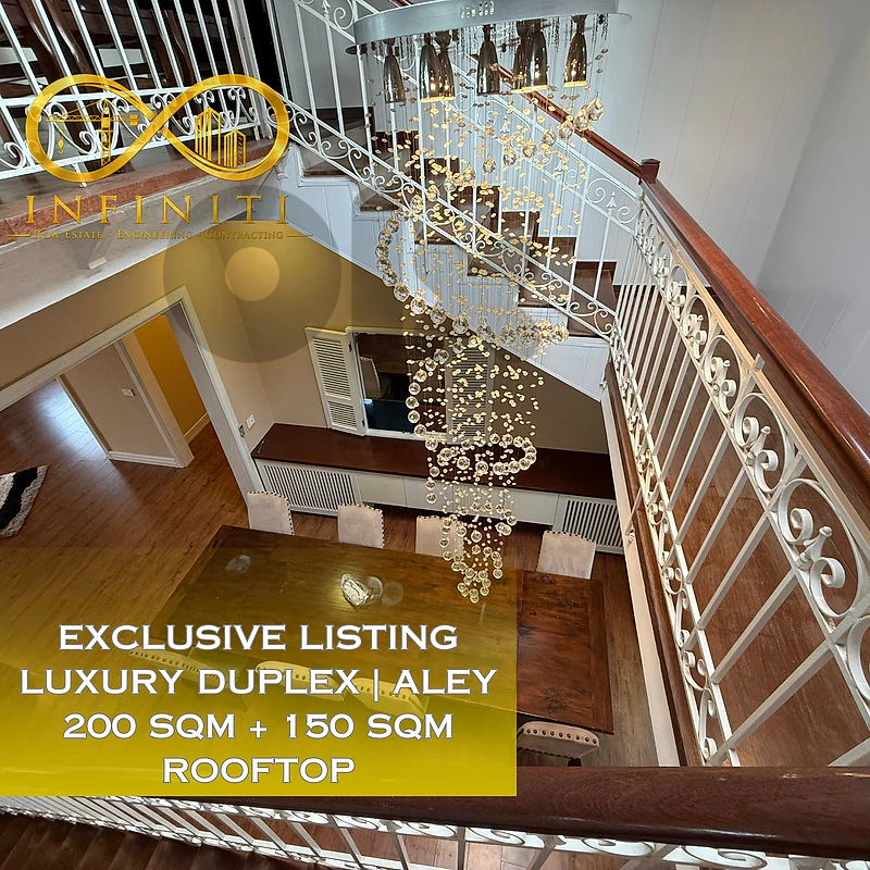 Fully Furnished Luxury Duplex in Aley | 150 SQM Rooftop | Sea View